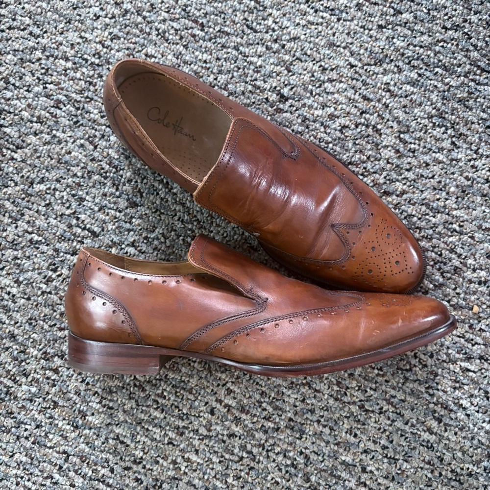 Cole Haan Men's Brown Leather Loafers